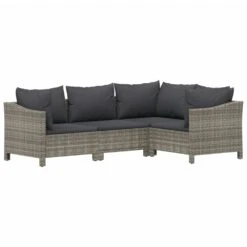 VIDAXL Salon De Jardin 7 Pcs Avec Coussins Gris Résine Tressée -Boutique Jardin Extérieur 6482c43a7f96b3.69388131