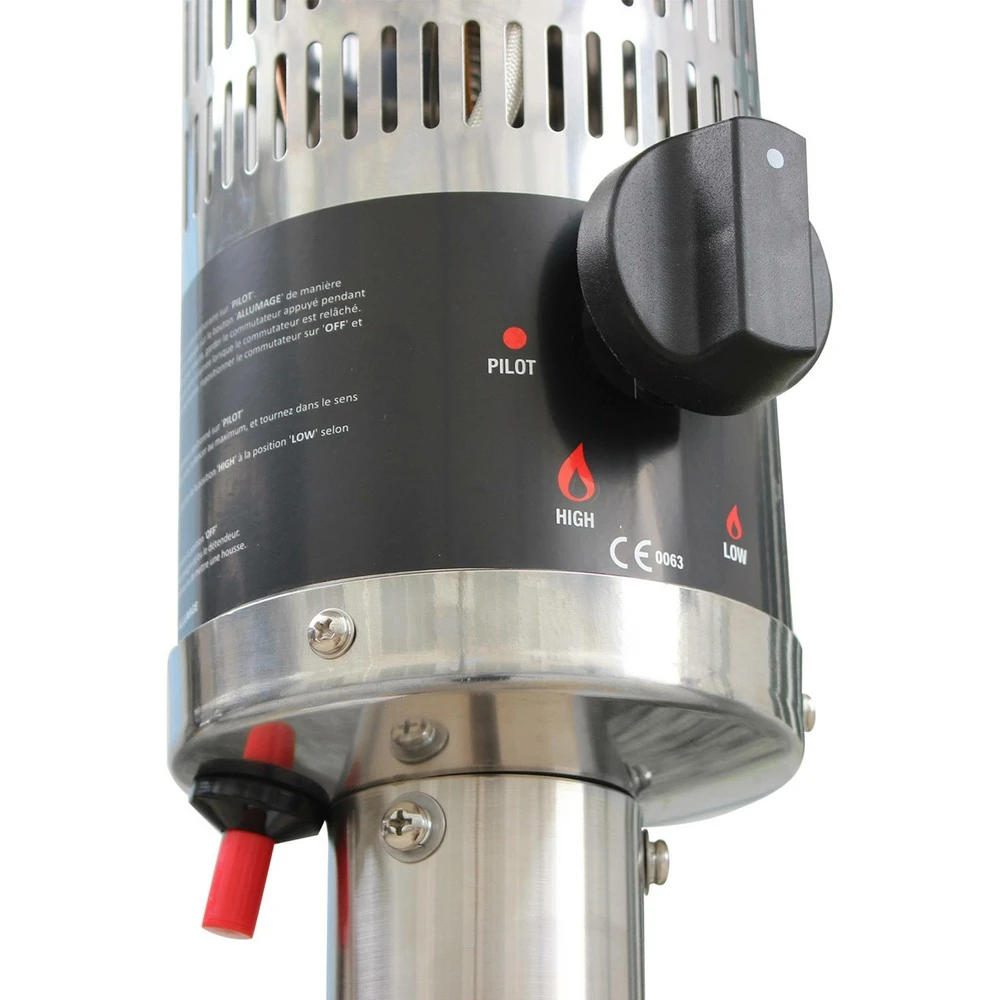 Lot De 2 Chauffages D'extérieur Gaz 12.5kw - Finland - Parasols Chauffants En Acier Inoxydable. Réglable. Porte En Façade Et 5 Lot De 2 Chauffages D'extérieur Gaz 12.5kw - Finland - Parasols Chauffants En Acier Inoxydable. Réglable. Porte En Façade Et – Image 5