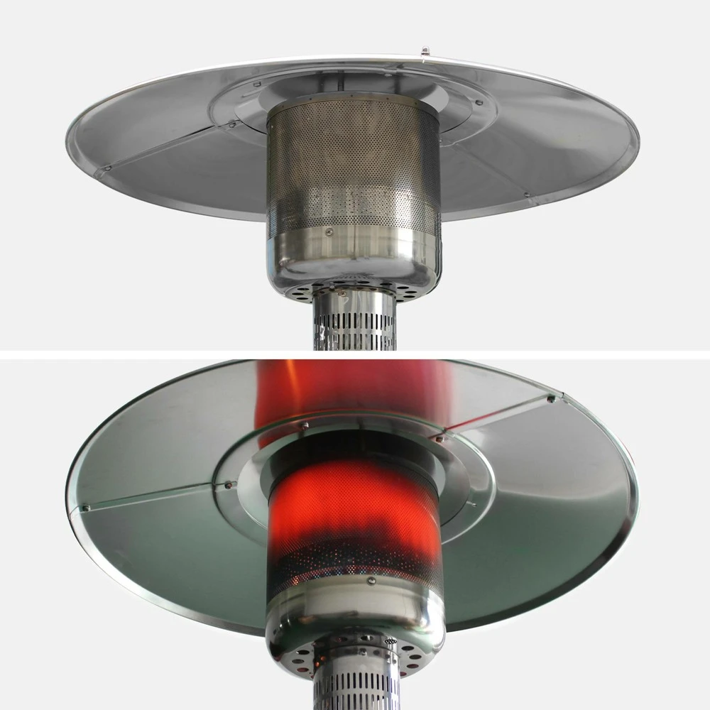 Lot De 2 Chauffages D'extérieur Gaz 12.5kw - Finland - Parasols Chauffants En Acier Inoxydable. Réglable. Porte En Façade Et 4 Lot De 2 Chauffages D'extérieur Gaz 12.5kw - Finland - Parasols Chauffants En Acier Inoxydable. Réglable. Porte En Façade Et – Image 4