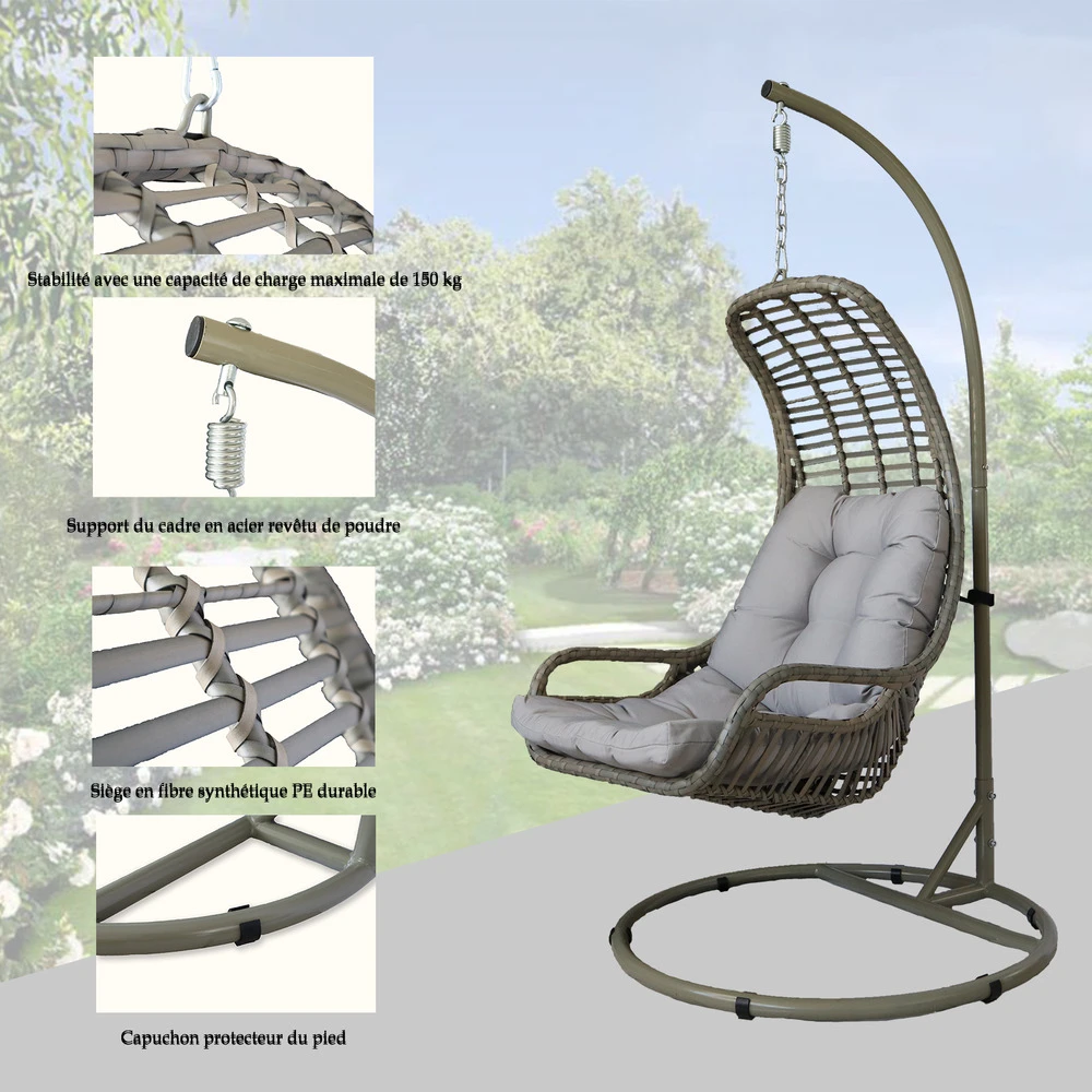 Fauteuil Suspendu Couleur Cuivre 4 Fauteuil Suspendu Couleur Cuivre – Image 4