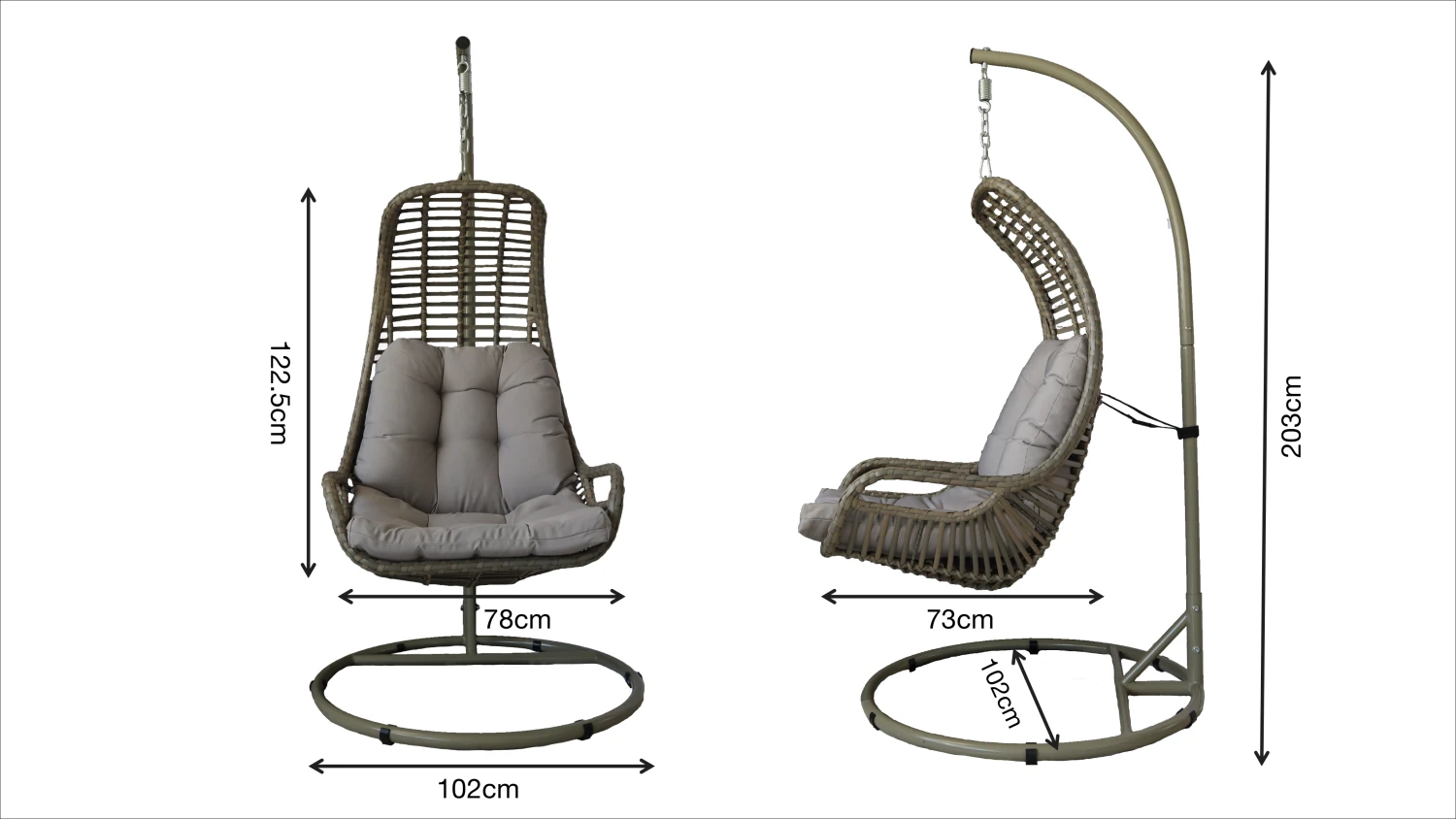 Fauteuil Suspendu Couleur Cuivre 2 Fauteuil Suspendu Couleur Cuivre – Image 2