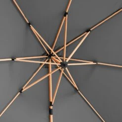 Parasol Déporté Carré 3x3m Effet Bois Anthracite -Boutique Jardin Extérieur 648864fd5a14a3.81032769