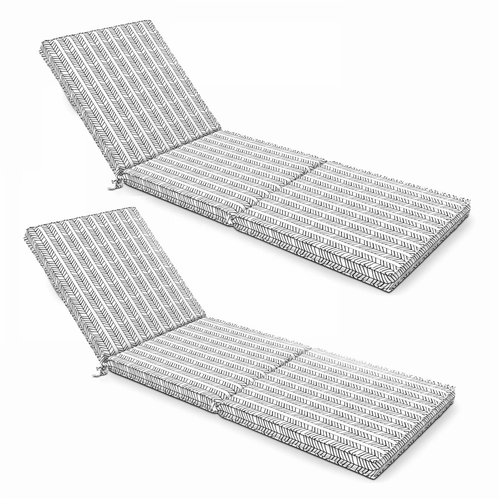 Lot De 2 Coussins Bain De Soleil Polyester Blanc 186x60x5 Cm 1 Lot De 2 Coussins Bain De Soleil Polyester Blanc 186x60x5 Cm