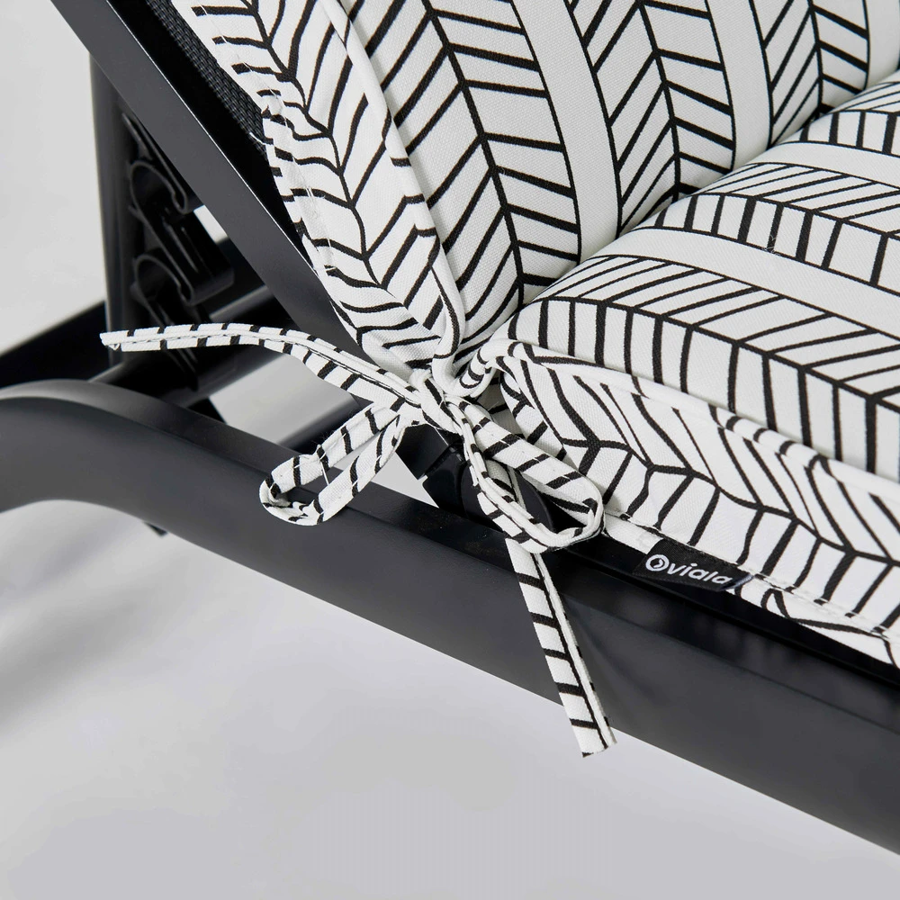 Lot De 2 Coussins Bain De Soleil Polyester Blanc 186x60x5 Cm 4 Lot De 2 Coussins Bain De Soleil Polyester Blanc 186x60x5 Cm – Image 4