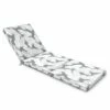 Coussin Pour Bain De Soleil Gris Et Blanc 186 X 60 X 5cm