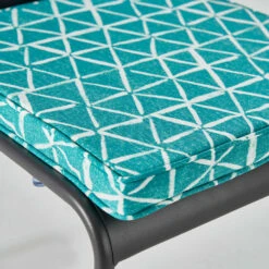 Lot De 4 Galettes De Chaise Polyester Lagune 40x40x3 Cm -Boutique Jardin Extérieur 64886592263c34.24154318