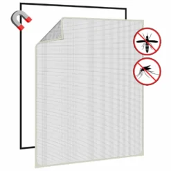 VIDAXL Moustiquaire Magnétique Pour Fenêtres Blanc 100x120 Cm -Boutique Jardin Extérieur 648b4743a9e695.13625477