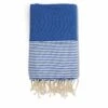 Fouta En Coton Tissage Nid D'abeille Ziwane 100x200cm Bleu Royal