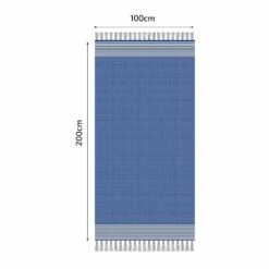 Fouta En Coton Tissage Nid D'abeille Ziwane 100x200cm Bleu Royal -Boutique Jardin Extérieur 648b552af1c2b4.68867882