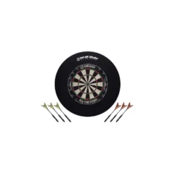 Cible De Fléchettes Traditionnelle 45 Cm Et Anneau De Protection Extérieur