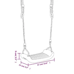 VIDAXL Sièges De Balançoire Avec Cordes 2 Pcs Bleu 37x15 Cm Pe -Boutique Jardin Extérieur 648c91af417ff9.19699841