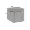 Housse De Protection Table Ronde Imperméable Et Résistante Aux Uv En Polyester Bleu Marine - Mobilier De Jardin - 120x80cm