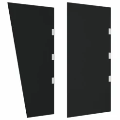 VIDAXL Panneaux Latéraux Pour Auvent De Porte 2 Pcs Noir Verre Trempé