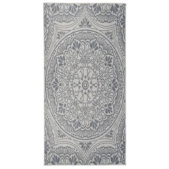VIDAXL Tapis à Tissage Plat D'extérieur 100x200 Cm Motif Bleu