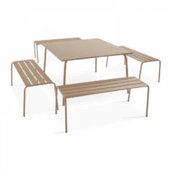Banc De Jardin En Acier Taupe -Boutique Jardin Extérieur 6494abced3fce5.93086928