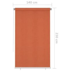 VIDAXL Store Roulant D'extérieur 140x230 Cm Orange -Boutique Jardin Extérieur 6494b6688414b2.46325727