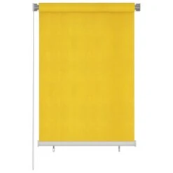 VIDAXL Store Roulant D'extérieur 100x140 Cm Jaune Pehd