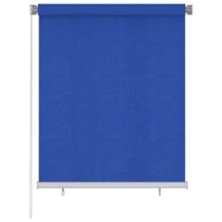 VIDAXL Store Roulant D'extérieur 120x140 Cm Bleu Pehd