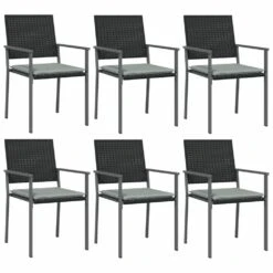 VIDAXL Ensemble à Manger De Jardin 7 Pcs Coussins Résine Tressée Acier 10 VIDAXL Ensemble à Manger De Jardin 7 Pcs Coussins Résine Tressée Acier -Boutique Jardin Extérieur 64999d9da94482.37148110