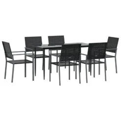 VIDAXL Ensemble à Manger De Jardin 7 Pcs Résine Tressée Acier -Boutique Jardin Extérieur 64999da7b59bd7.34899355