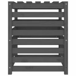 VIDAXL Composteur Gris 63,5x63,5x77,5 Cm Bois Massif De Pin -Boutique Jardin Extérieur 6499e3c394d254.90358549