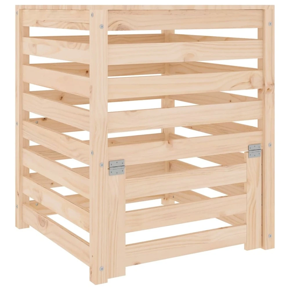 VIDAXL Composteur 63,5x63,5x77,5 Cm Bois Massif De Pin