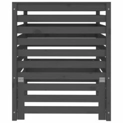 VIDAXL Composteur Gris 82,5x82,5x99,5 Cm Bois Massif De Pin -Boutique Jardin Extérieur 6499e3c96cd528.21583998
