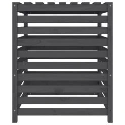 VIDAXL Composteur Gris 82,5x82,5x99,5 Cm Bois Massif De Pin -Boutique Jardin Extérieur 6499e3c9785926.56196197
