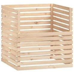 VIDAXL Composteur 100x100x102 Cm Bois Massif De Pin