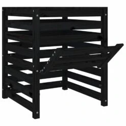 VIDAXL Composteur Noir 63,5x63,5x77,5 Cm Bois Massif De Pin -Boutique Jardin Extérieur 6499e3cbb727b3.08000931