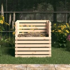 VIDAXL Composteur 80x80x78 Cm Bois Massif De Pin 9 VIDAXL Composteur 80x80x78 Cm Bois Massif De Pin -Boutique Jardin Extérieur 6499e3cca57b54.01190069