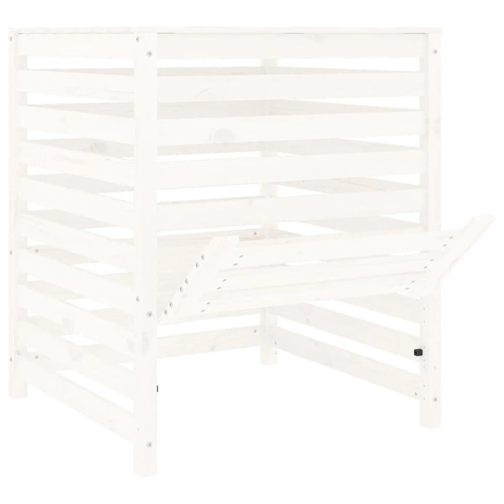VIDAXL Composteur Blanc 82,5x82,5x99,5 Cm Bois Massif De Pin 6 VIDAXL Composteur Blanc 82,5x82,5x99,5 Cm Bois Massif De Pin – Image 6
