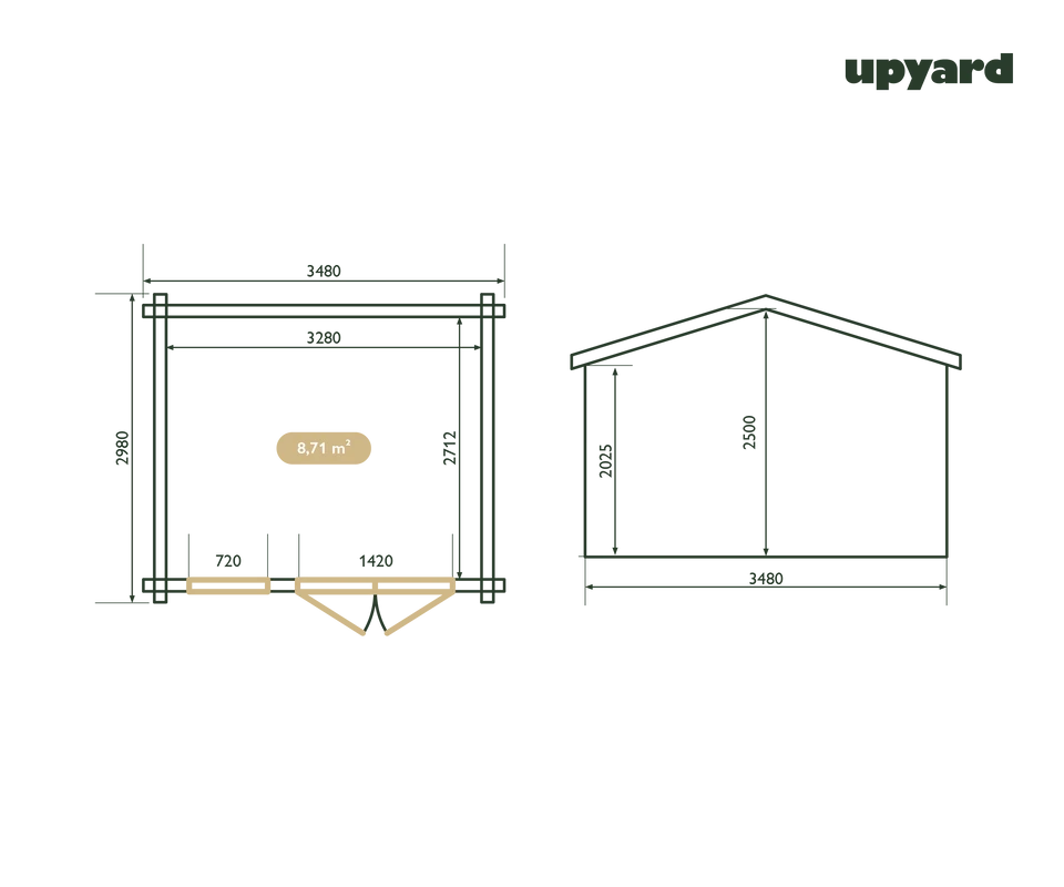Maison De Jardin Syrah | 350x300 Cm | Certifié Pefc 3 Maison De Jardin Syrah | 350x300 Cm | Certifié Pefc – Image 3