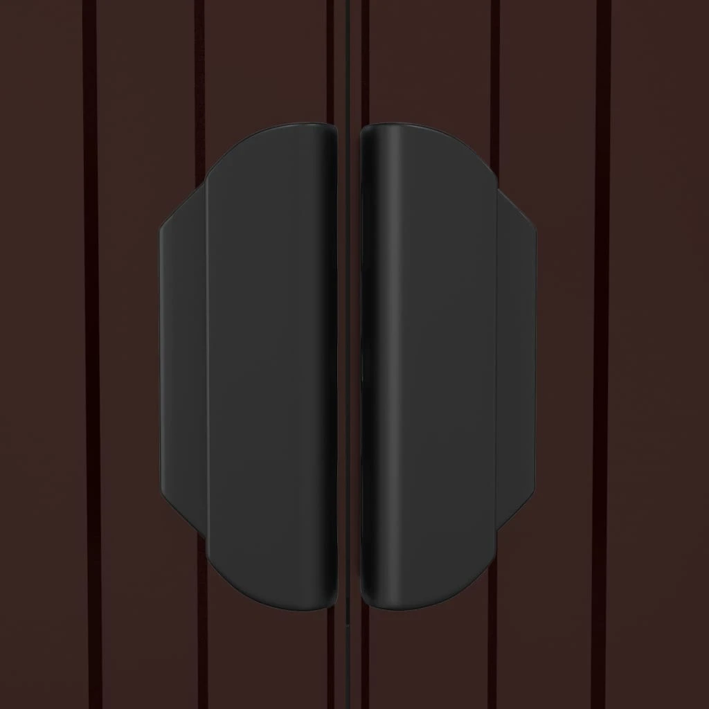 VIDAXL Abri De Jardin Marron Foncé 192x191x223 Cm Acier Galvanisé 7 VIDAXL Abri De Jardin Marron Foncé 192x191x223 Cm Acier Galvanisé – Image 7