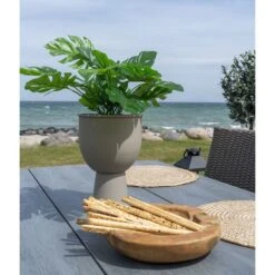 Amalfi Flowerpot Pot De Fleurs En Gris Beige -Boutique Jardin Extérieur 66cddc05518ddfb7