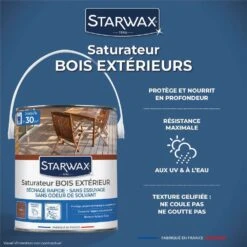 Saturateur En Phase Aqueuse Pour Bois Coloris Teck 2,5L -Boutique Jardin Extérieur 696644 002