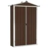 VIDAXL Abri De Jardin Marron 107,5x46x183 Cm Acier Galvanisé