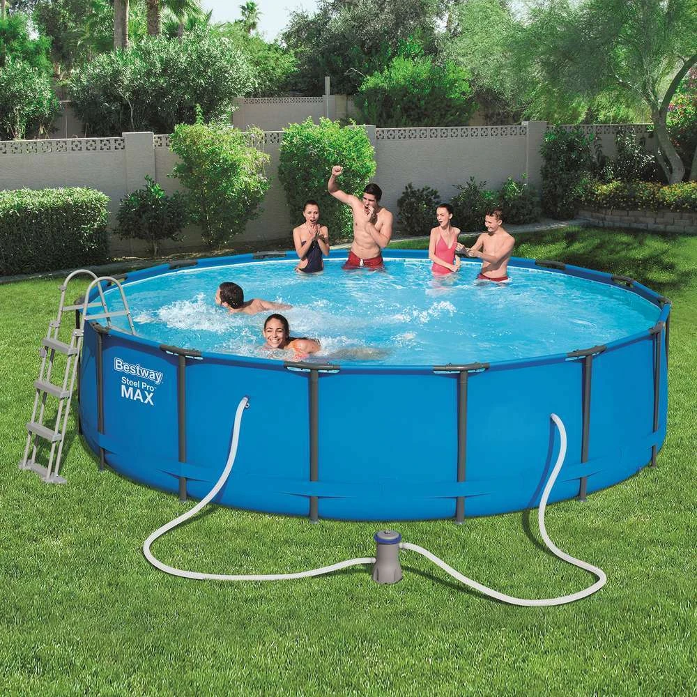 Bestway Kit Piscine Steel Pro Max Pools D 457 H 107 + FAC+ T + B + E 3 Bestway Kit Piscine Steel Pro Max Pools D 457 H 107 + FAC+ T + B + E – Image 3