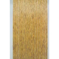 Rideau De Porte Avec Bâtonnets En Bois Vernis - 90x200 Cm