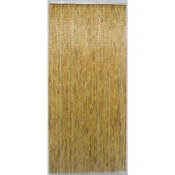 Rideau De Porte Avec Bâtonnets En Bois Vernis - 90x200 Cm -Boutique Jardin Extérieur 883912 004