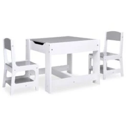 VIDAXL Table Pour Enfants Avec 2 Chaises Blanc Mdf -Boutique Jardin Extérieur 9355196863cf6244