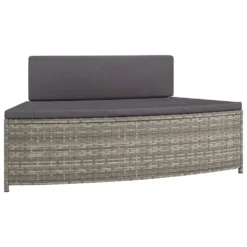 VIDAXL Bancs De Spa Avec Coussins 2 Pcs Gris Résine Tressée -Boutique Jardin Extérieur 9704d0f0e714247e