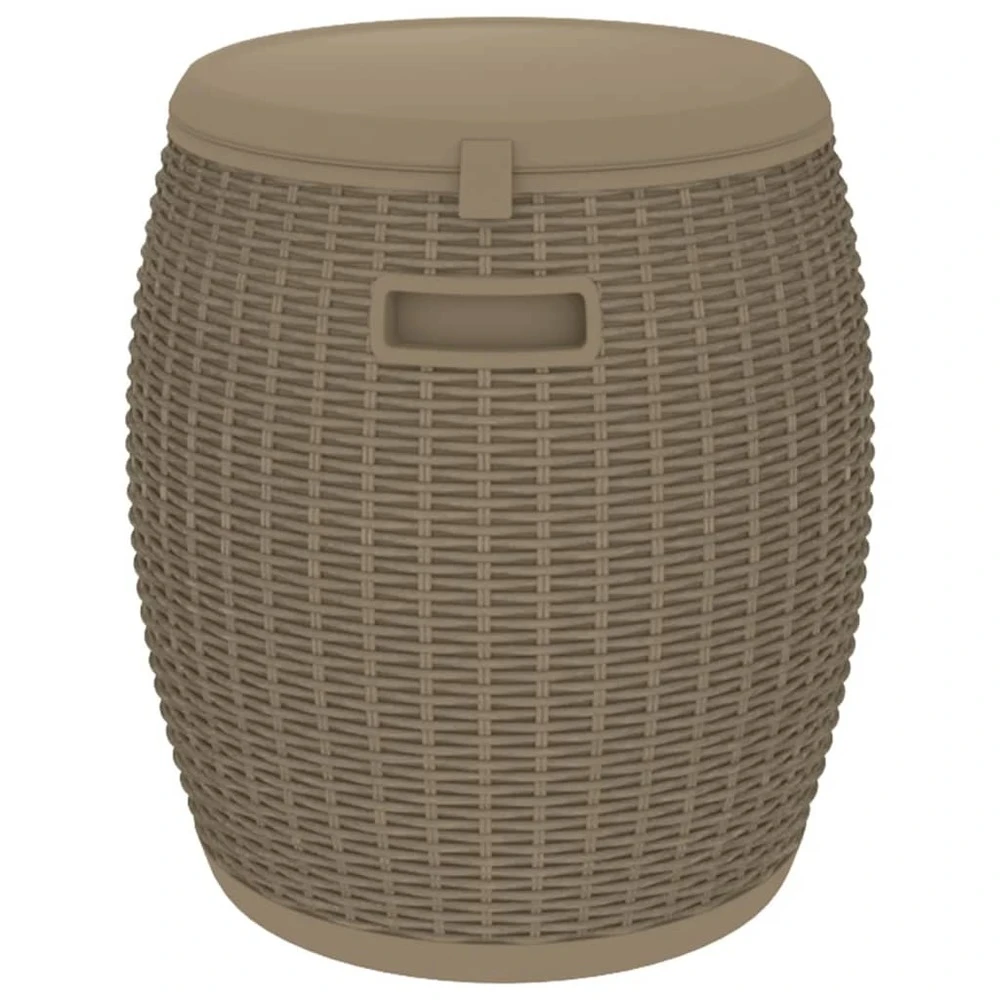 VIDAXL Boîte De Rangement De Jardin 4 En 1 Marron Clair Polypropylène 6 VIDAXL Boîte De Rangement De Jardin 4 En 1 Marron Clair Polypropylène – Image 6
