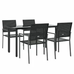 VIDAXL Ensemble à Manger De Jardin 5 Pcs Résine Tressée Acier 9 VIDAXL Ensemble à Manger De Jardin 5 Pcs Résine Tressée Acier -Boutique Jardin Extérieur bf0e1f7ffb2eaeea