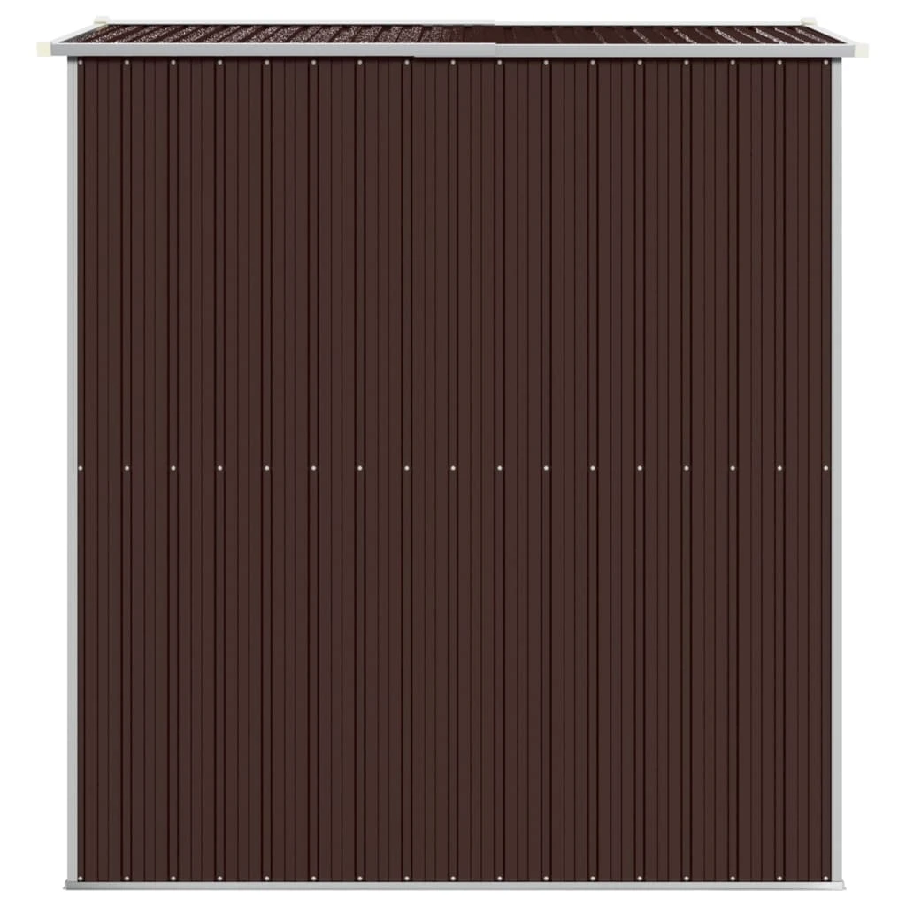 VIDAXL Abri De Jardin Marron Foncé 192x191x223 Cm Acier Galvanisé 5 VIDAXL Abri De Jardin Marron Foncé 192x191x223 Cm Acier Galvanisé – Image 5