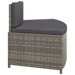 VIDAXL Bancs De Spa Avec Coussins 2 Pcs Gris Résine Tressée -Boutique Jardin Extérieur ca7194c456fd73f7
