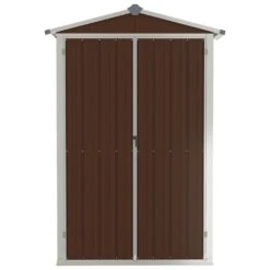 VIDAXL Abri De Jardin Marron 107,5x46x183 Cm Acier Galvanisé -Boutique Jardin Extérieur e2c349060d7a5510