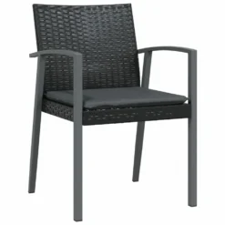 VIDAXL Chaises De Jardin Et Coussins Lot De 6 Noir 56,5x57x83 Cm Rotin -Boutique Jardin Extérieur e5909ea40036e4a6